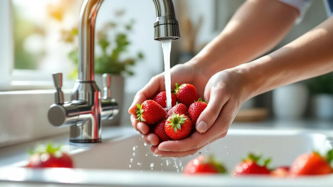 Nooit meer schimmel: De simpele spoel-truc die aardbeien dagenlang knalvers houdt